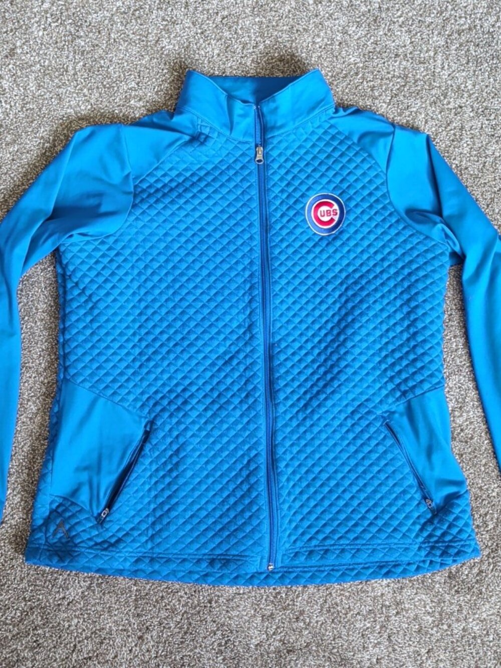 Antigua MLB Chicago Cubs Womens 2XL Long Sleeve Full-Zip Quilted Jacket